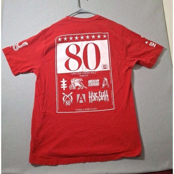AKOO Shirt Mens T Shirt 3X Red World Renowned Ricals No Comp Cobra AOP EUC - Picture 7 of 10